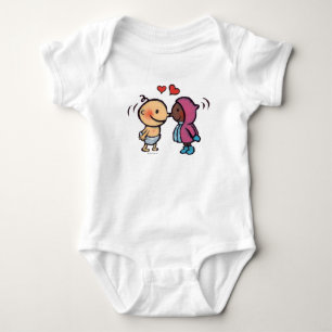 Friendly Eskimo Nose Kisses Kids Baby Bodysuit