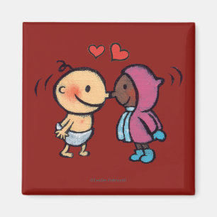 Friendly Eskimo Nose Kisses Kids Magnet