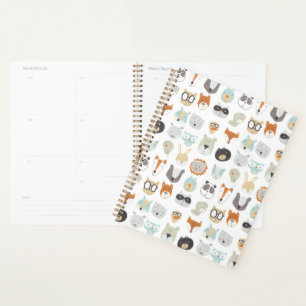 Friendly Faces Cute Animal Portraits Planner
