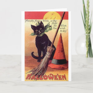 Friendly Fairy Vintage Halloween Card