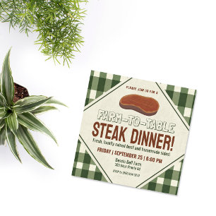 Friendly Farm-to-Table Steak Dinner Invitation