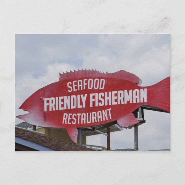 Friendly Fisherman Postcard (Front)