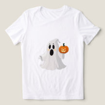 "Friendly Frights: Ghost & Pumpkin Duo"