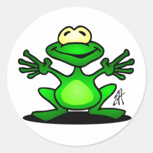 Friendly Frog Classic Round Sticker