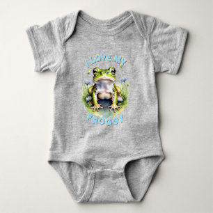 Friendly Froggy Joy - Personalised Baby Bodysuit