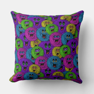 Friendly Fuzzles Cute Creatures Throw Pillow 2