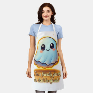 Friendly Ghost Apron – Cute Halloween Cooking Gift