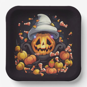 Friendly Ghost cardboard plates