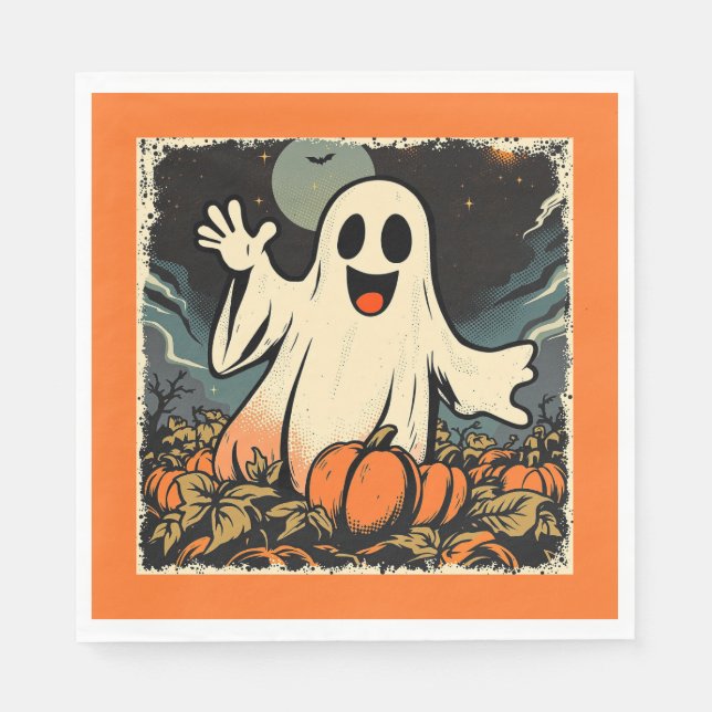 "Friendly Ghost" Replica Circa 1950's Napkin (Front)