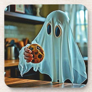 Friendly Ghost With Cookie Coaster