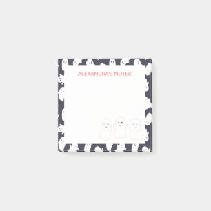 Friendly Ghosts Halloween Pattern Post-it Notes