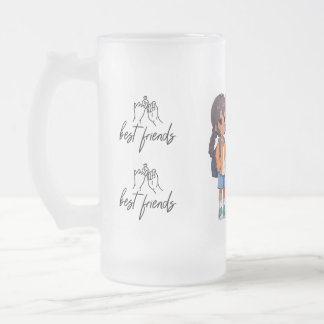 Friendly glass mug 