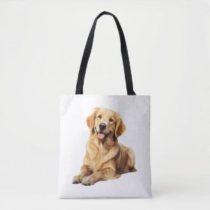 Friendly Golden Retriever Smile - Loyal Dog Portra Tote Bag