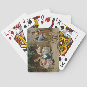 Friendly Gossip in an Italian Garden Playing Cards