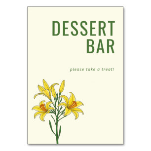 Friendly Green Floral Lilies Table Number