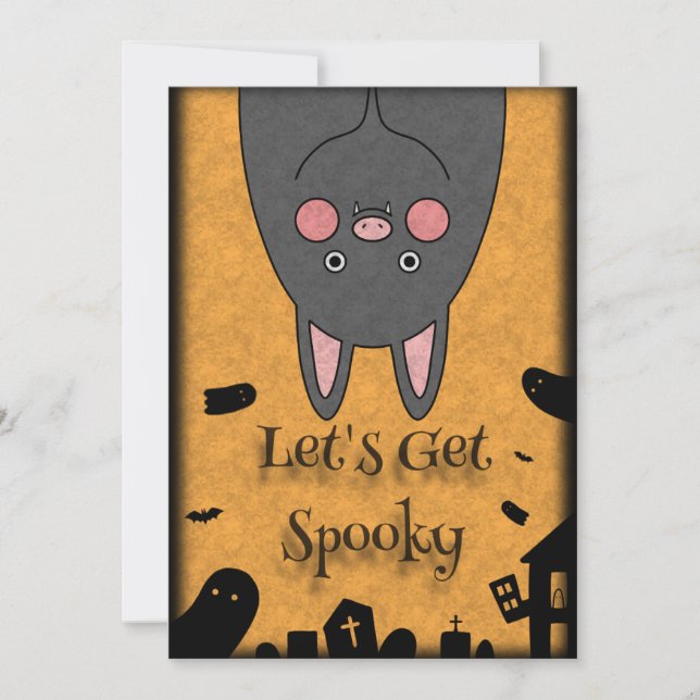 Friendly Halloween Bat Holiday Card (Front)