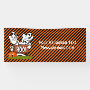 Friendly Halloween Ghosts and Pals Banner