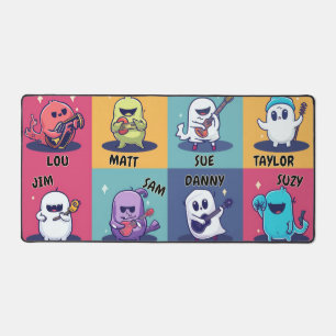 Friendly Halloween Ghosts Desk Mat