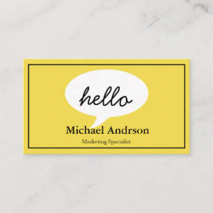 Friendly Hello Business Card