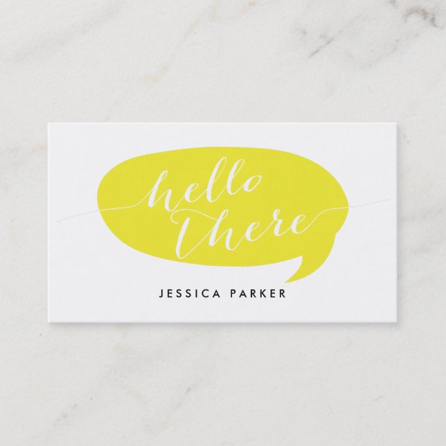 Friendly Hello Business Cards (Front)