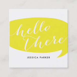 Friendly Hello Square Business Card
