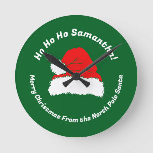 Friendly Ho ho ho Xmas Merry Christmas Gifts Round Clock