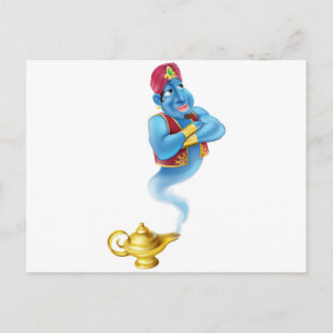 Friendly Jinn or genie and magic oil lamp Postcard