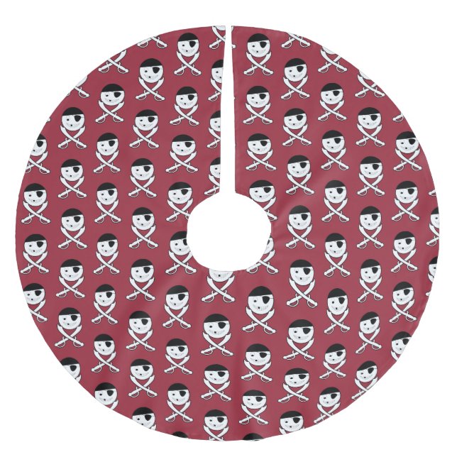 Friendly Jolly Roger Brushed Polyester Tree Skirt (Front)