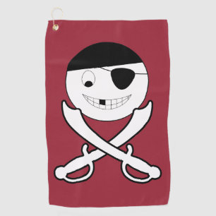 Friendly Jolly Roger Golf Towel