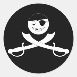 Friendly Jolly Roger Stickers