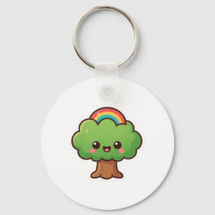 Friendly Kawaii Tree Key Ring
