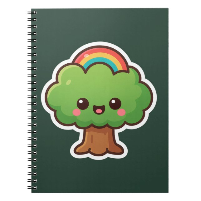 Friendly Kawaii Tree Notebook (Front)