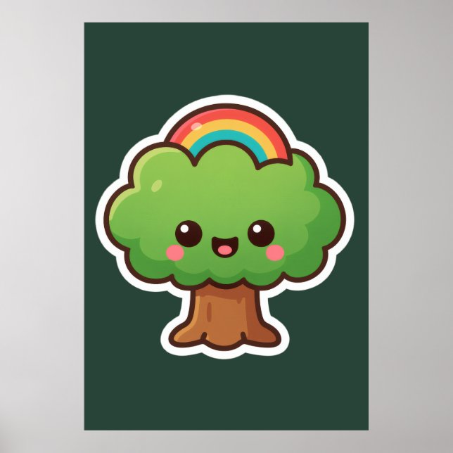 Friendly Kawaii Tree Poster (Front)