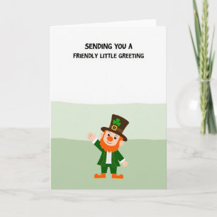 Friendly Leprechaun Wave Card