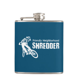 Friendly Neighbourhood Shredder Mountain Biking Hip Flask