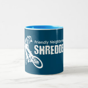 Friendly Neighbourhood Shredder Mountain Biking Two-Tone Coffee Mug