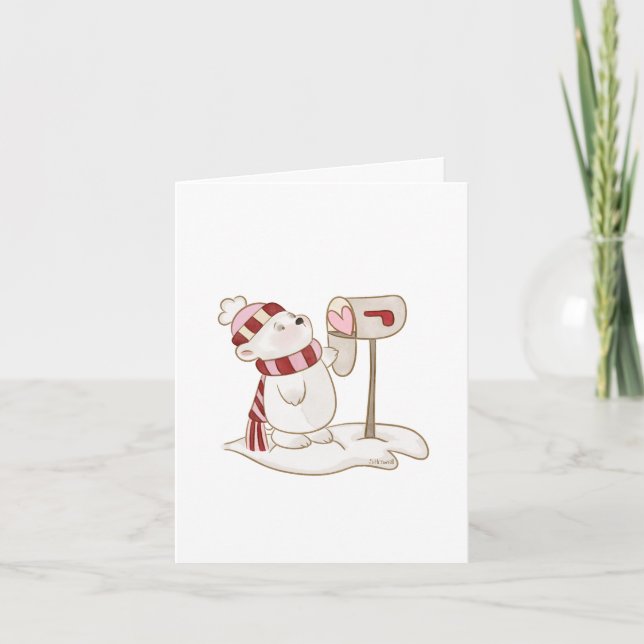 Friendly Note Valentine Greeting Card (Front)