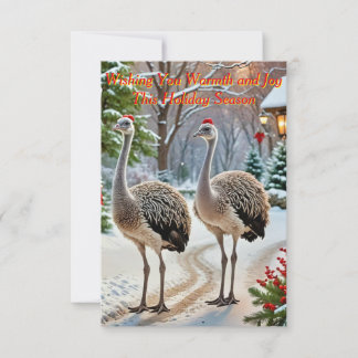  Friendly ostriches Invitation
