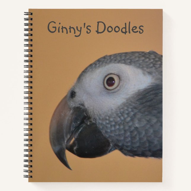 Friendly Parrot Sketchbook Notebook (Front)