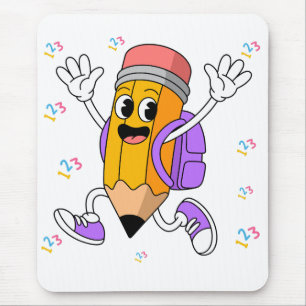 Friendly Pencil Back to School Design. Mouse Mat