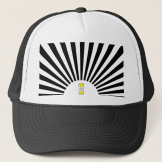 FRIENDLY PICKLEBALL hearts-court logo & rays on Trucker Hat