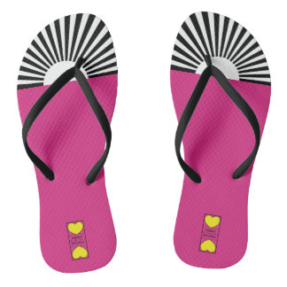 Friendly Pickleball logo - CUSTOMIZE -  Flip Flops