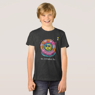 Friendly Pickleball logo & fun summer character Tri-Blend Shirt