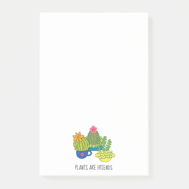 Friendly Plants Succulent Post-It Notes (Front)