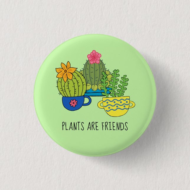 Friendly Plants Succulents Button (Front)