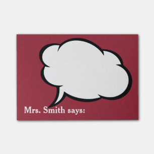 Friendly reminders from your teacher!  Personalise Post-it Notes