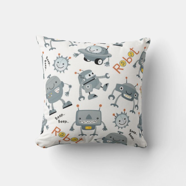 Friendly Robot Cushion (Front)