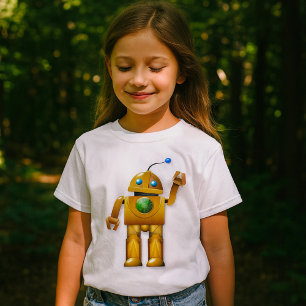 Friendly Robot Girls T-Shirt