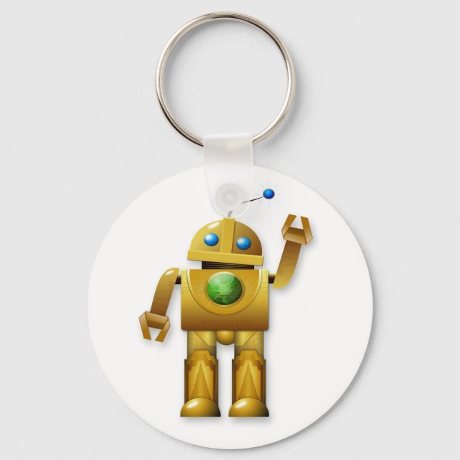 Friendly Robot Keychain (Front)