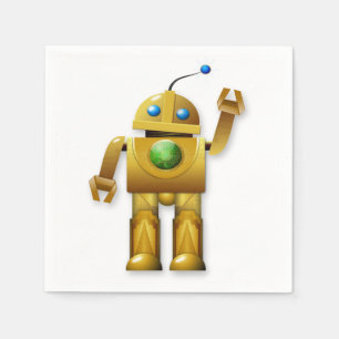Friendly Robot Paper Napkins